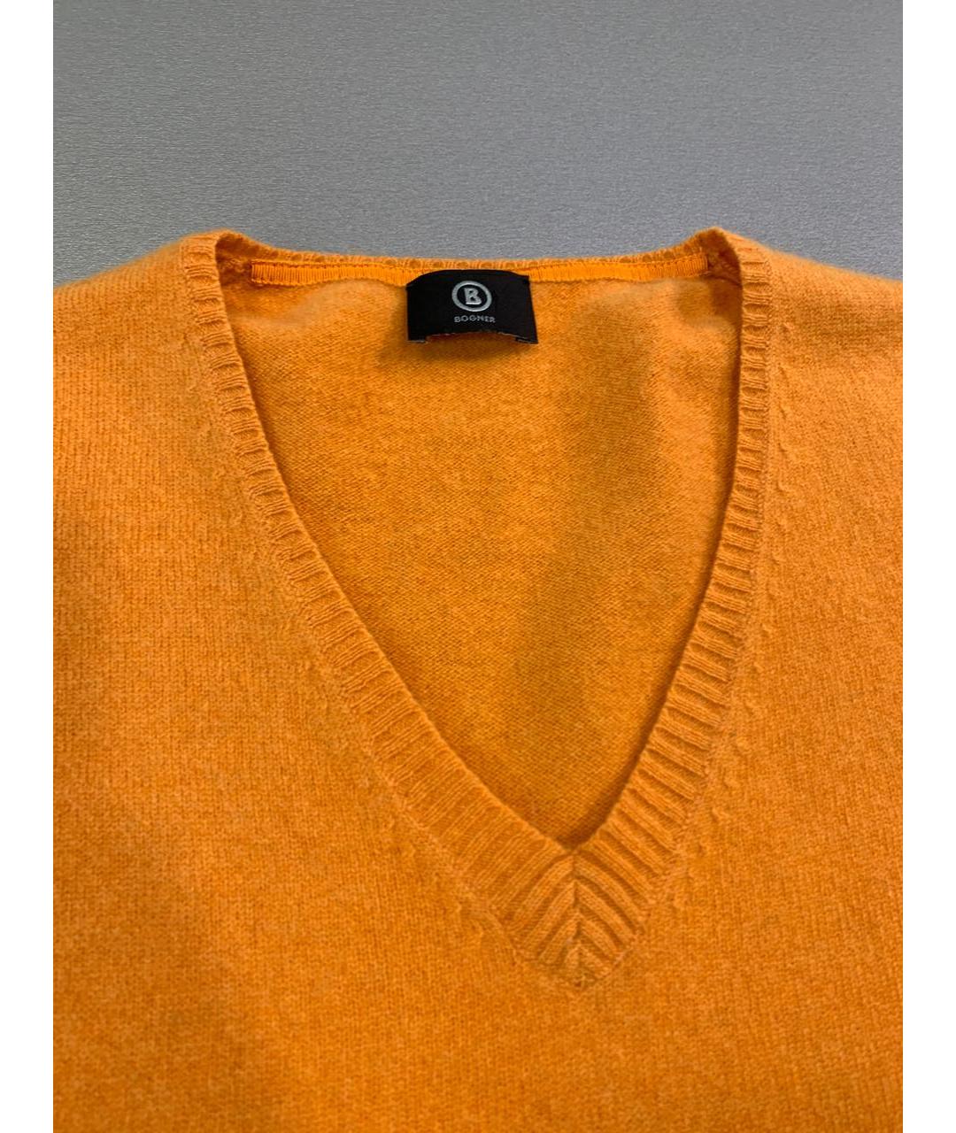 BOGNER Оранжевый шерстяной джемпер / свитер, фото 2