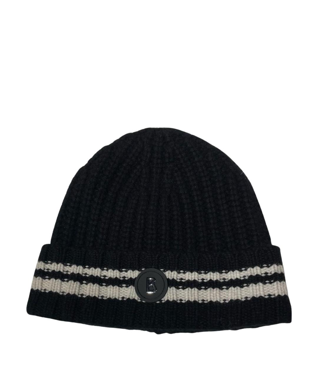 BOGNER Черная кашемировая шапка, фото 1