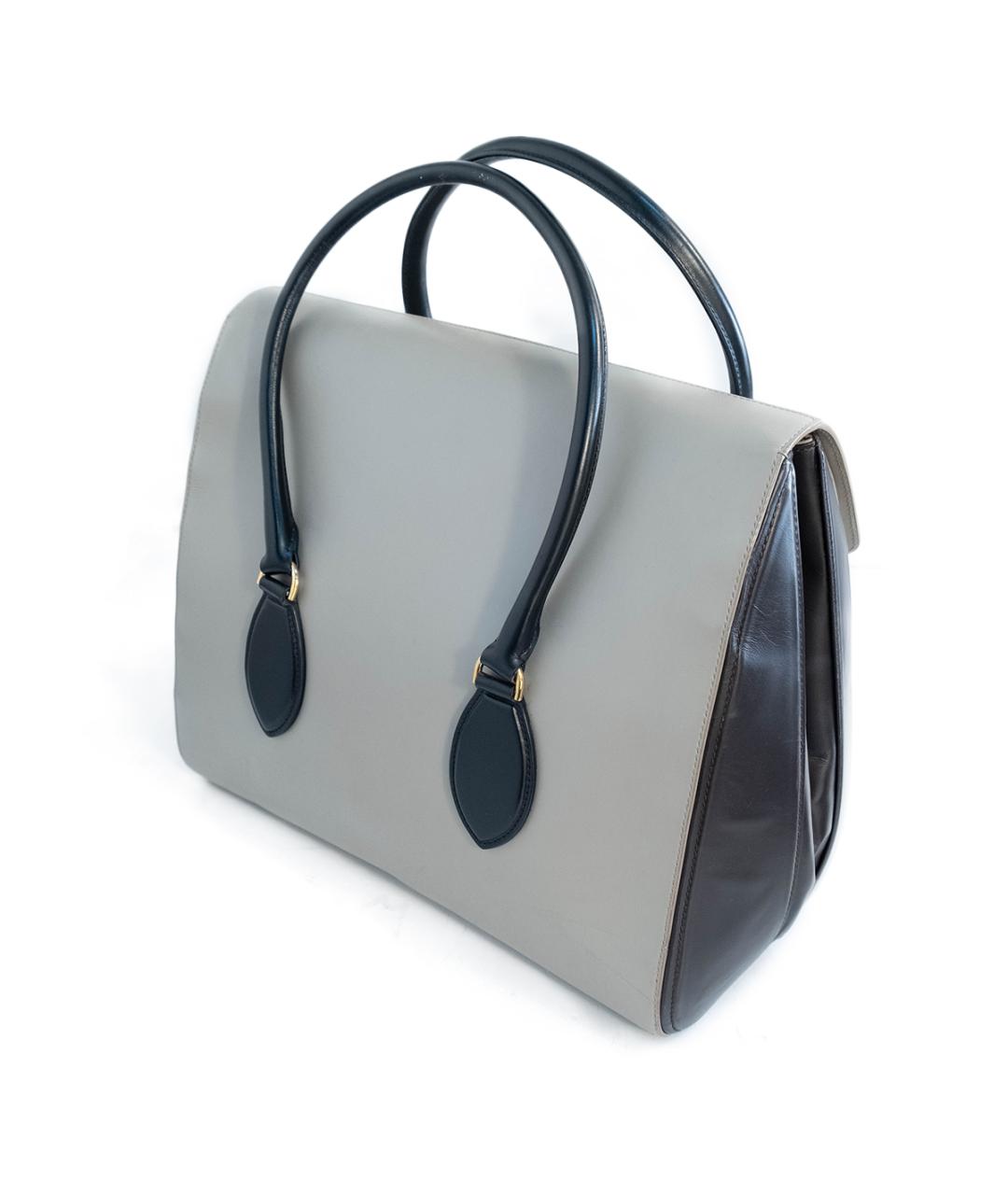 ROCHAS Серая кожаная сумка тоут, фото 3