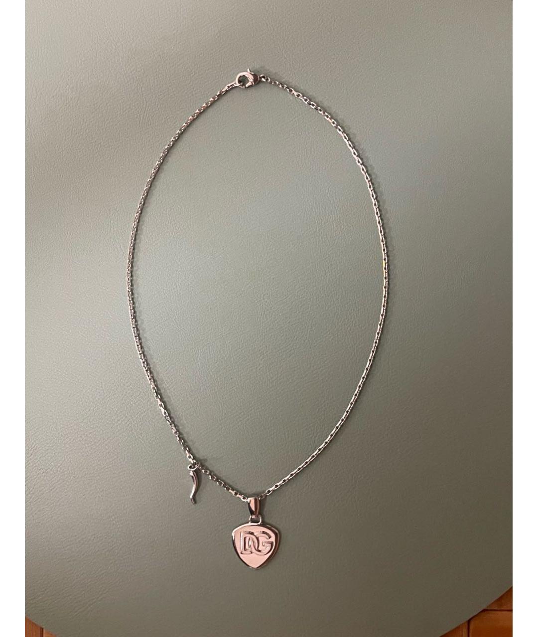 DOLCE&GABBANA Серебряное металлическое колье, фото 7