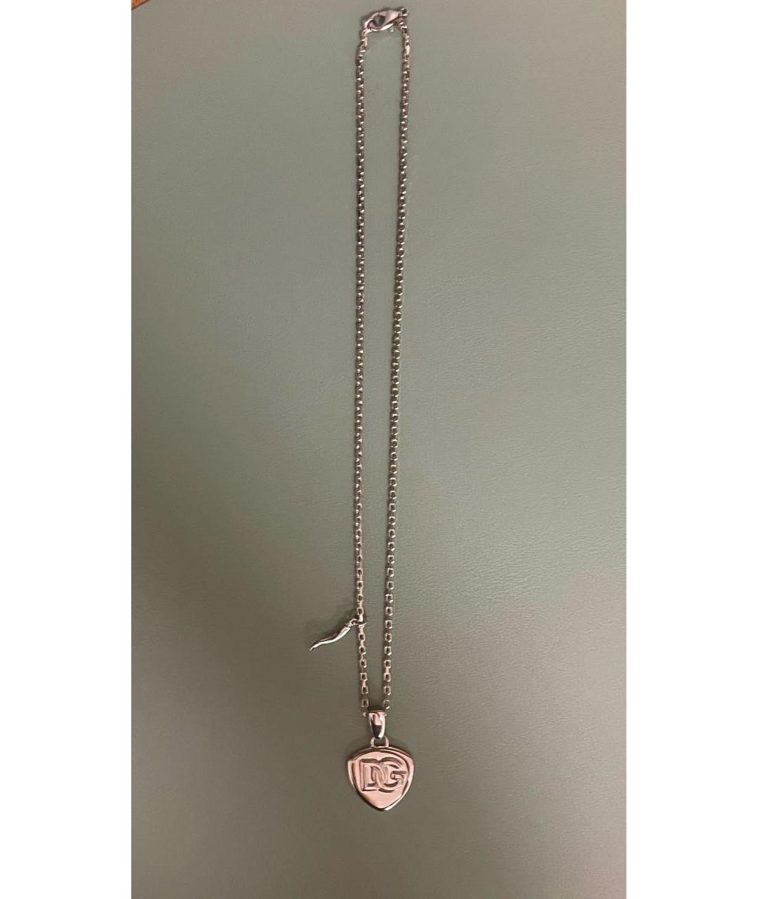 DOLCE&GABBANA Серебряное металлическое колье, фото 6