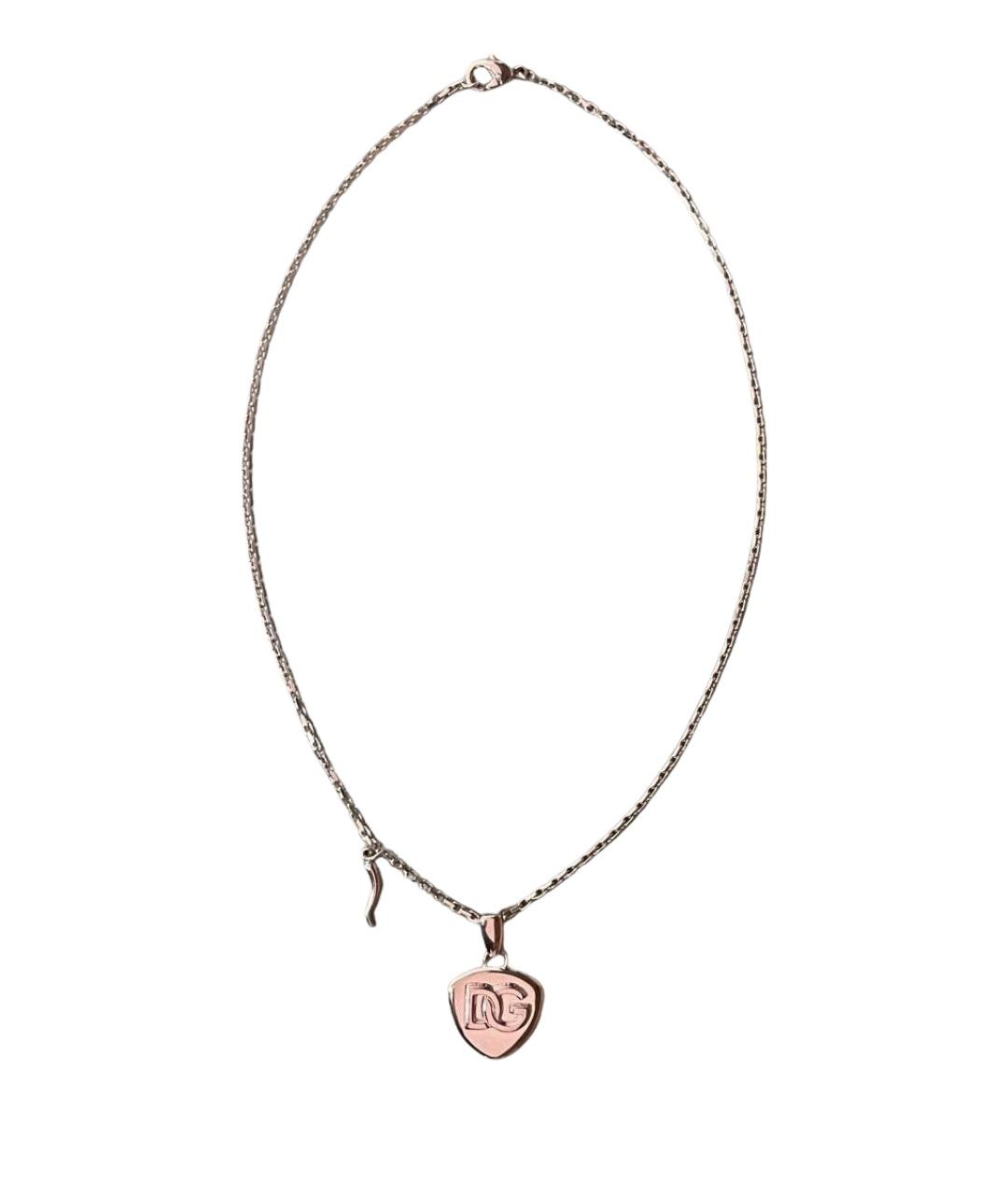 DOLCE&GABBANA Серебряное металлическое колье, фото 1