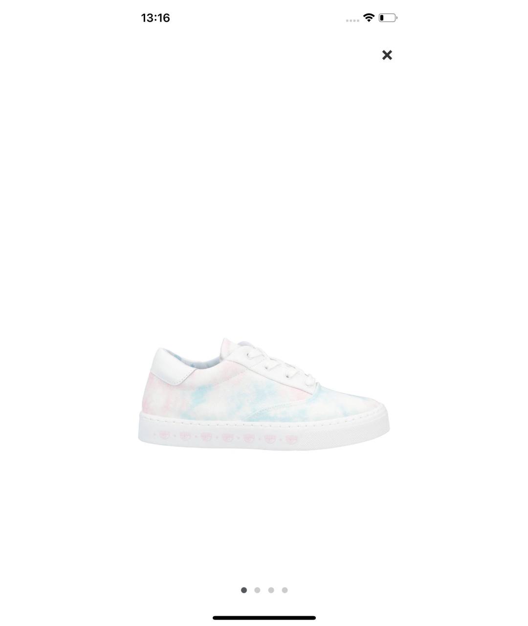 CHIARA FERRAGNI Мульти текстильные кроссовки, фото 5