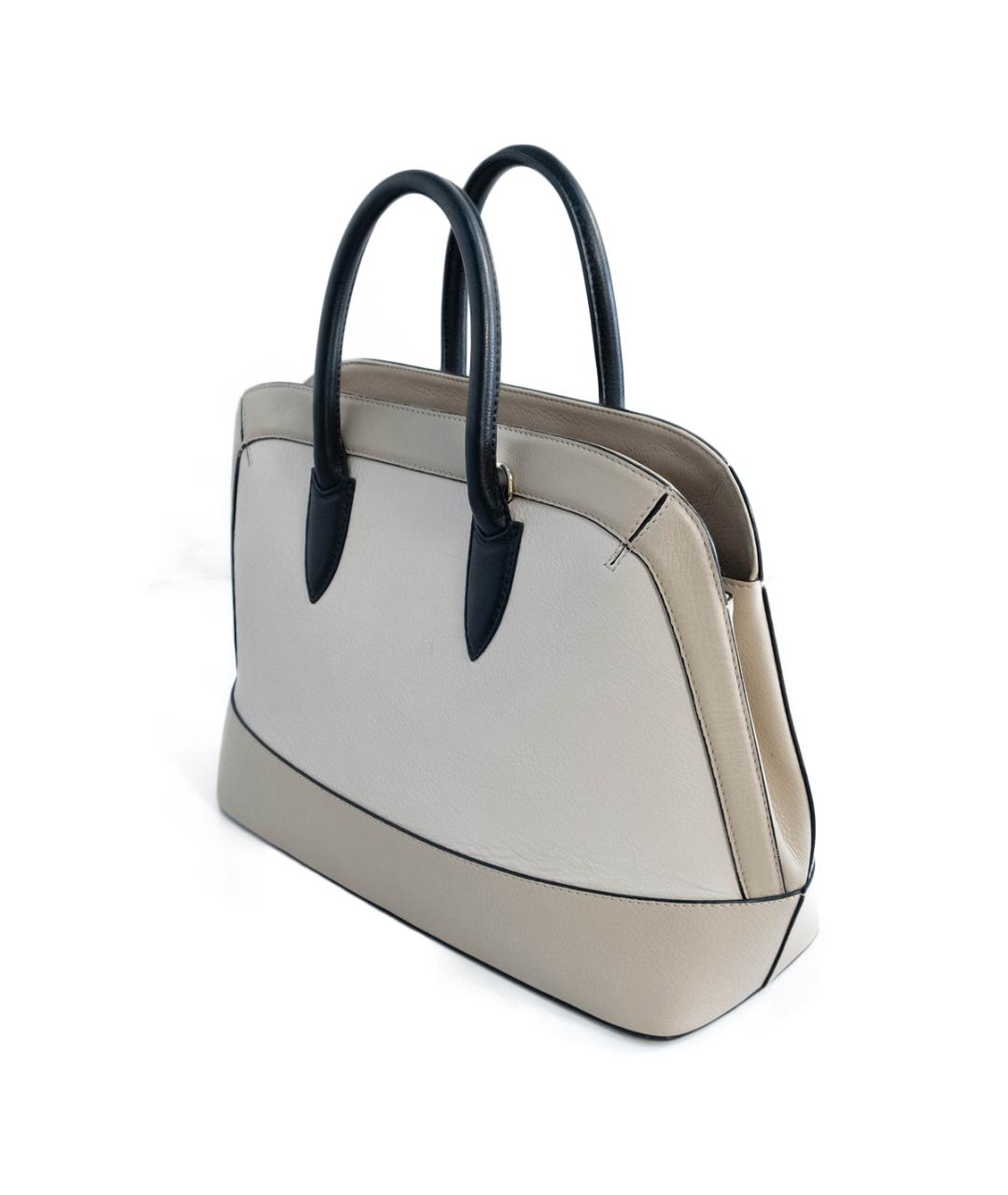 MAX MARA Бежевая кожаная сумка тоут, фото 3