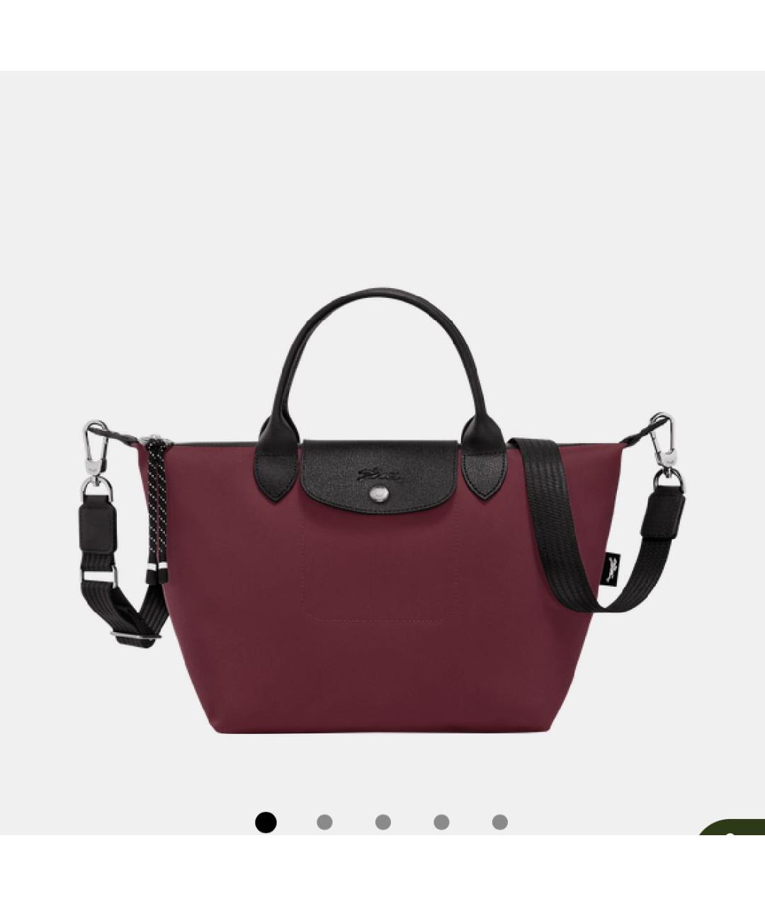 LONGCHAMP Бордовая сумка с короткими ручками, фото 5