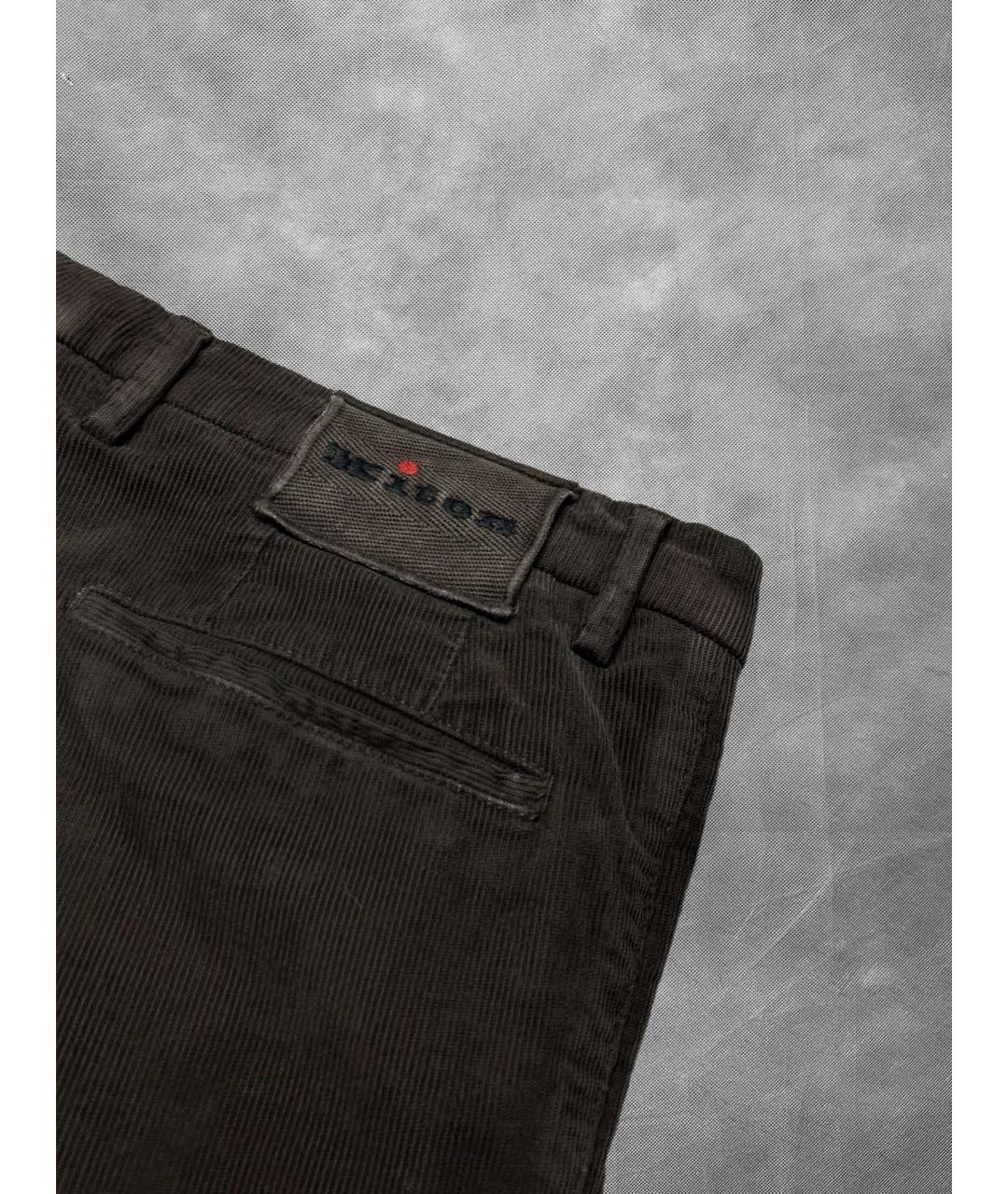 KITON Коричневые хлопко-эластановые джинсы скинни, фото 5