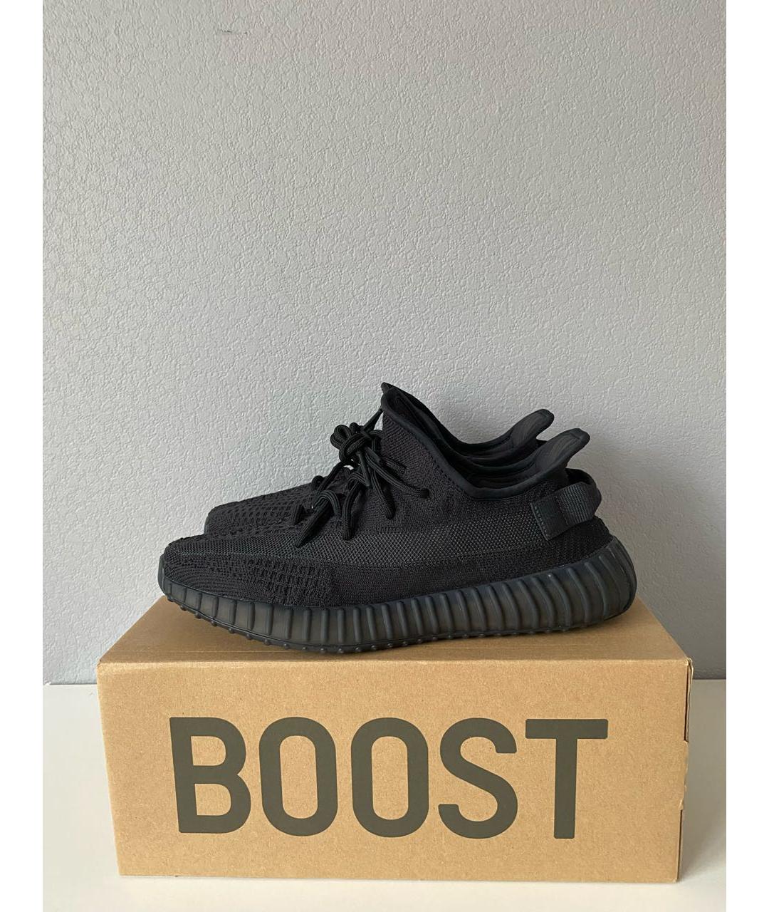 ADIDAS YEEZY Черные текстильные низкие кроссовки / кеды, фото 4