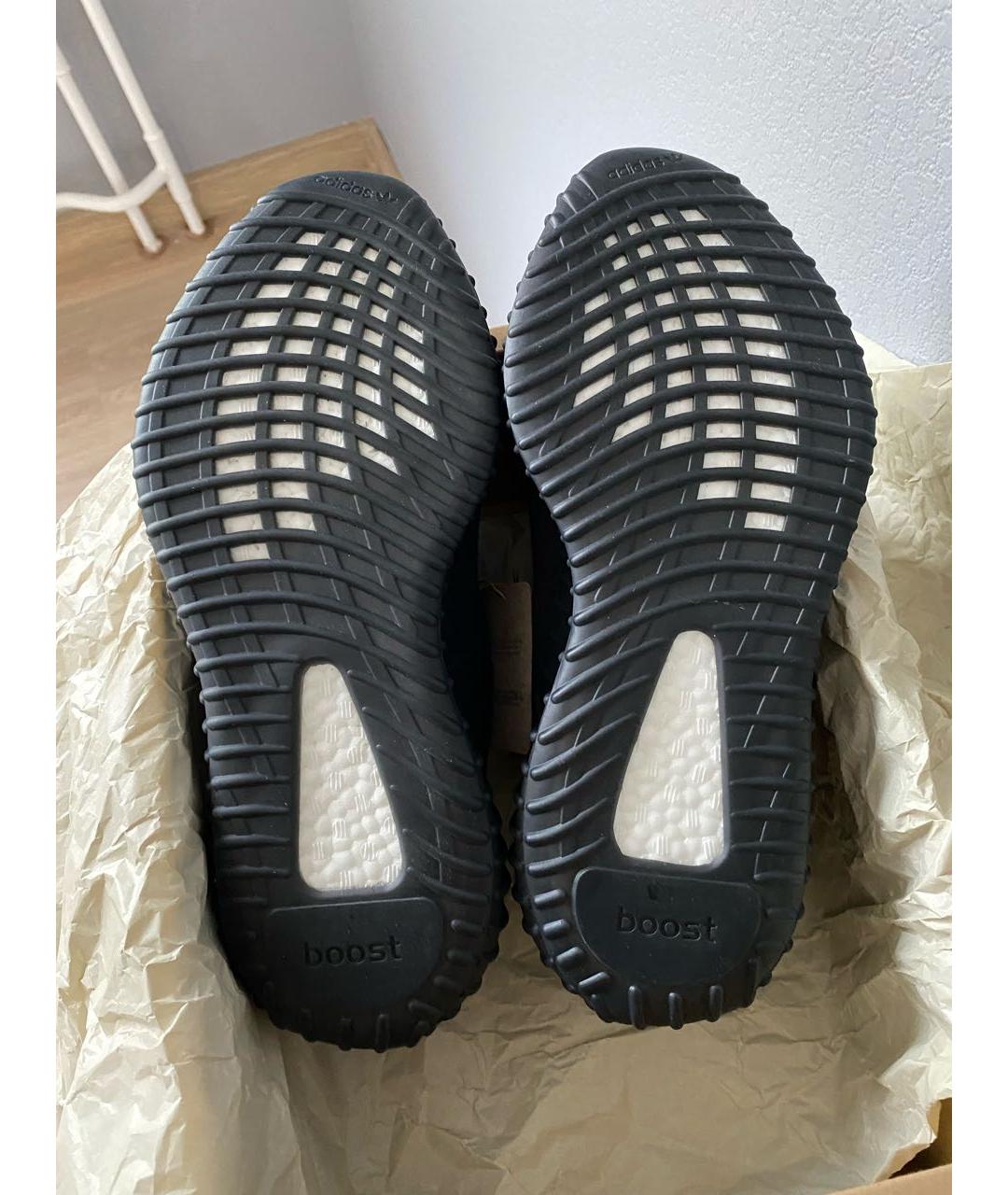 ADIDAS YEEZY Черные текстильные низкие кроссовки / кеды, фото 5