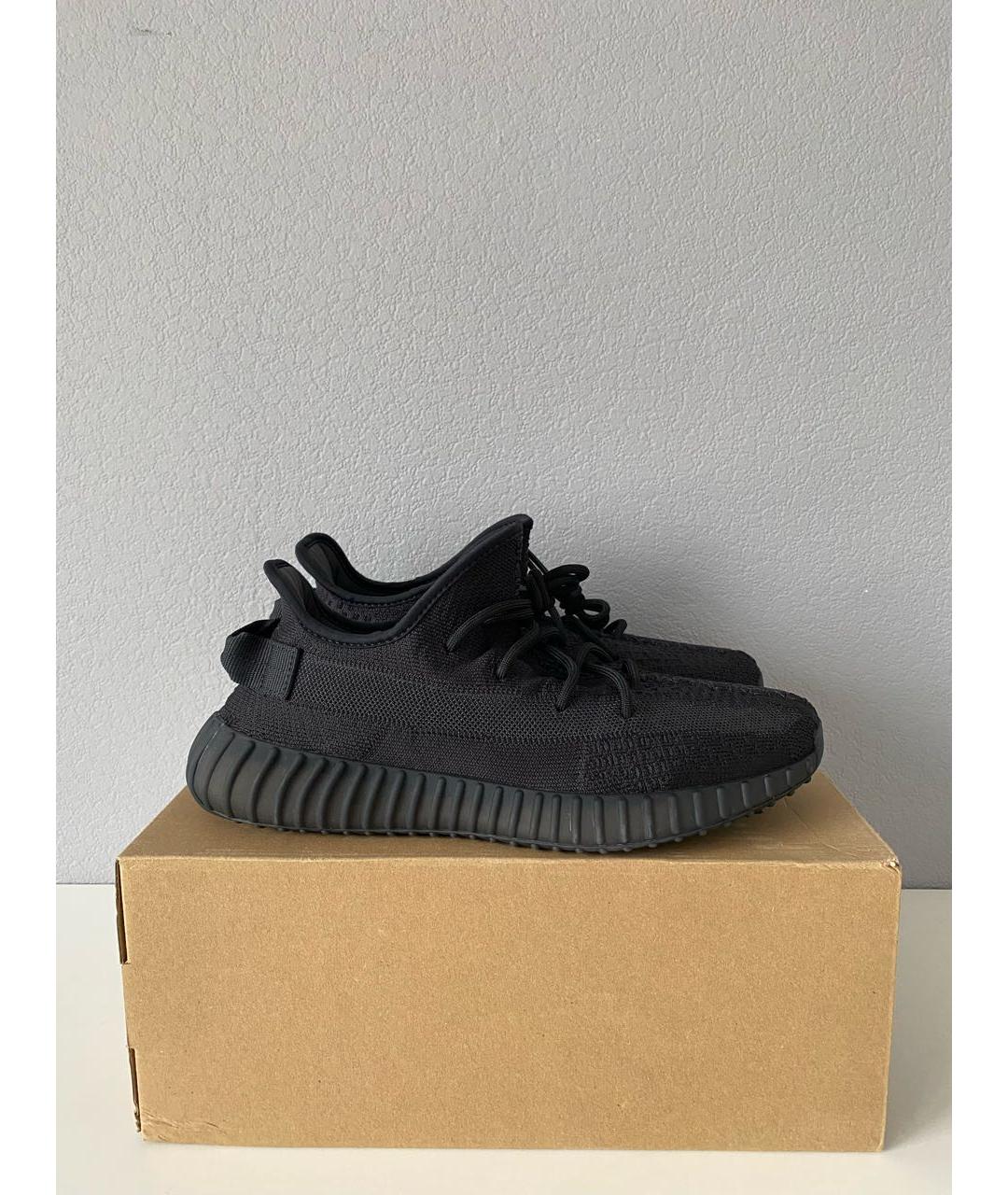 ADIDAS YEEZY Черные текстильные низкие кроссовки / кеды, фото 4