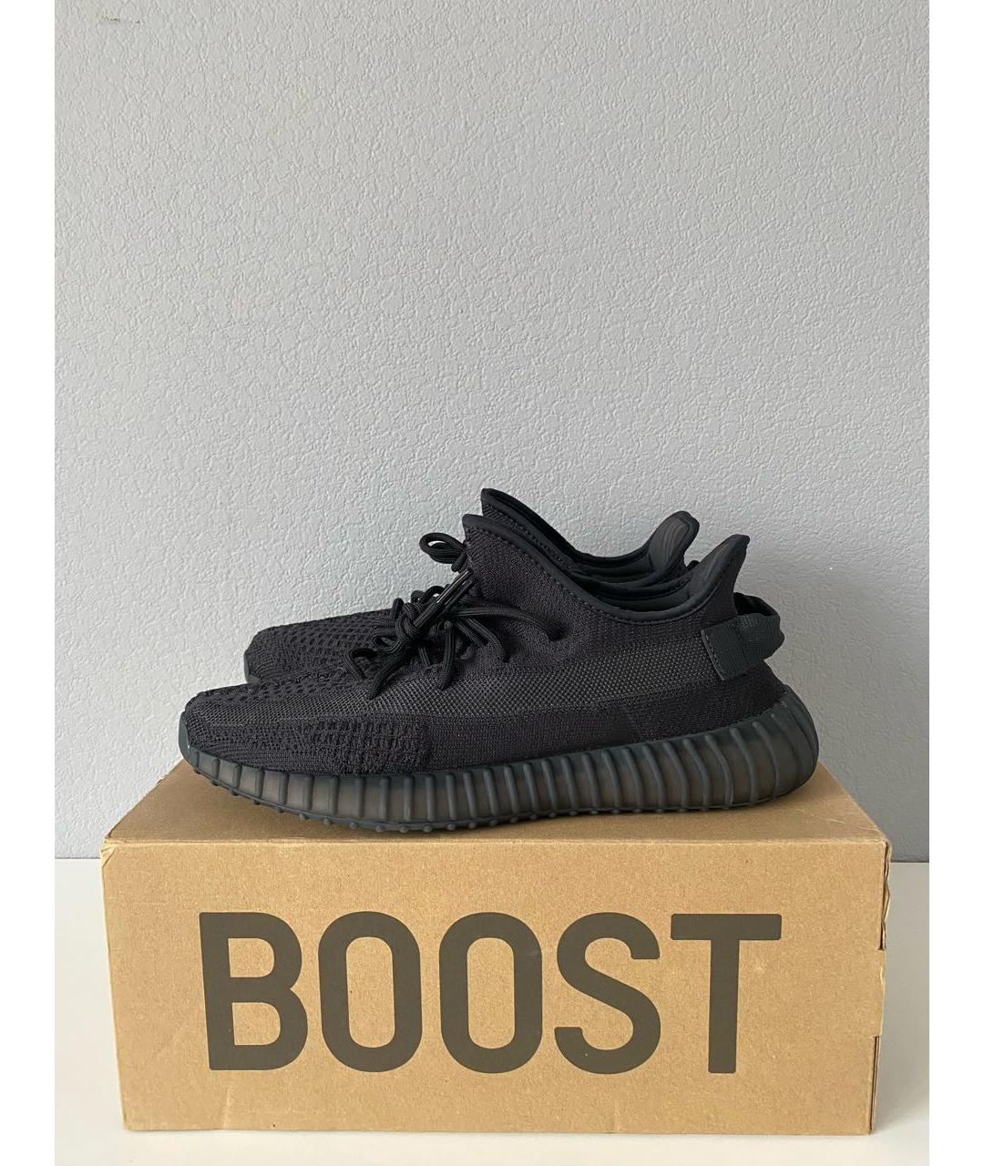 ADIDAS YEEZY Черные текстильные низкие кроссовки / кеды, фото 3