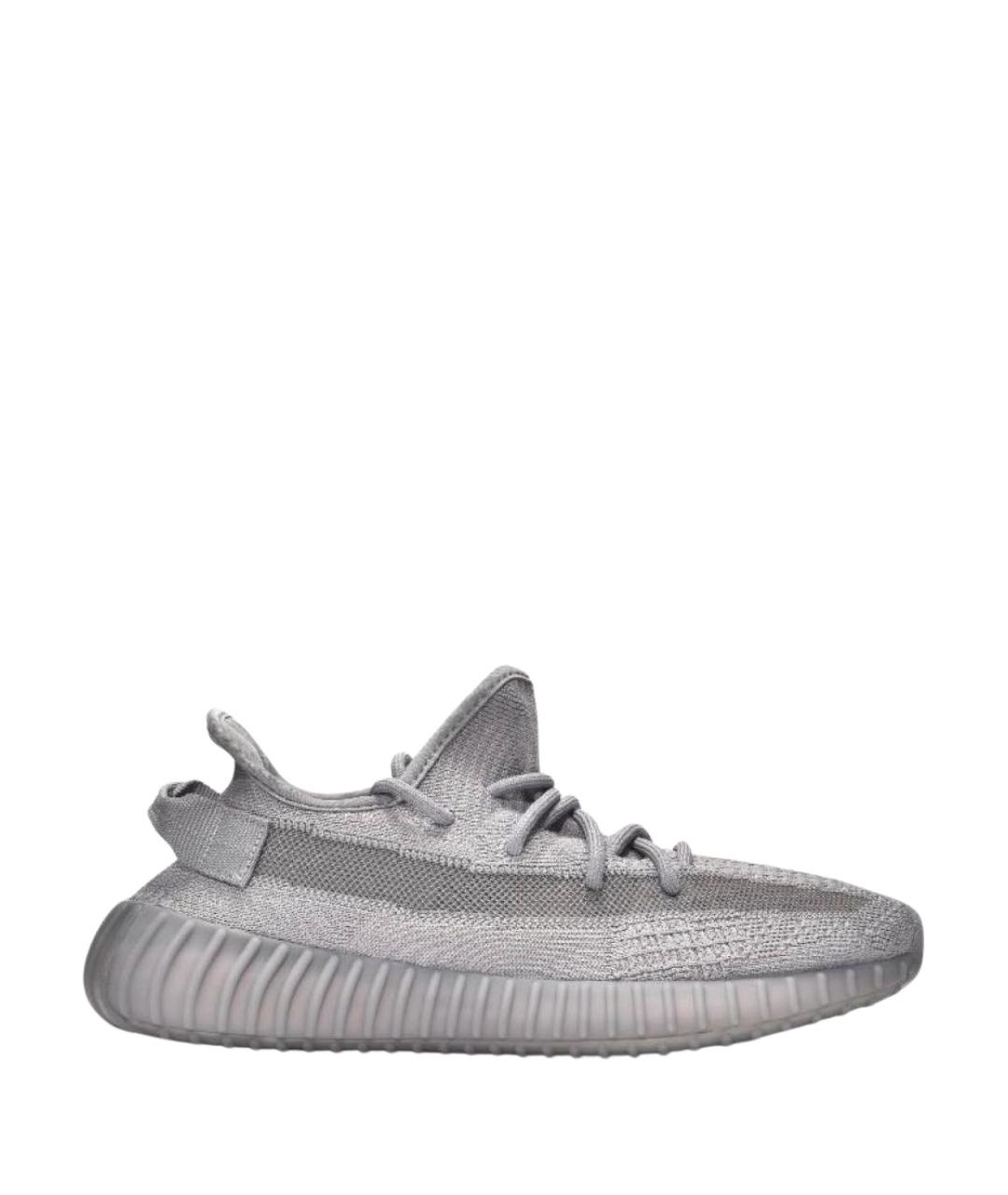 ADIDAS YEEZY Серые текстильные низкие кроссовки / кеды, фото 1
