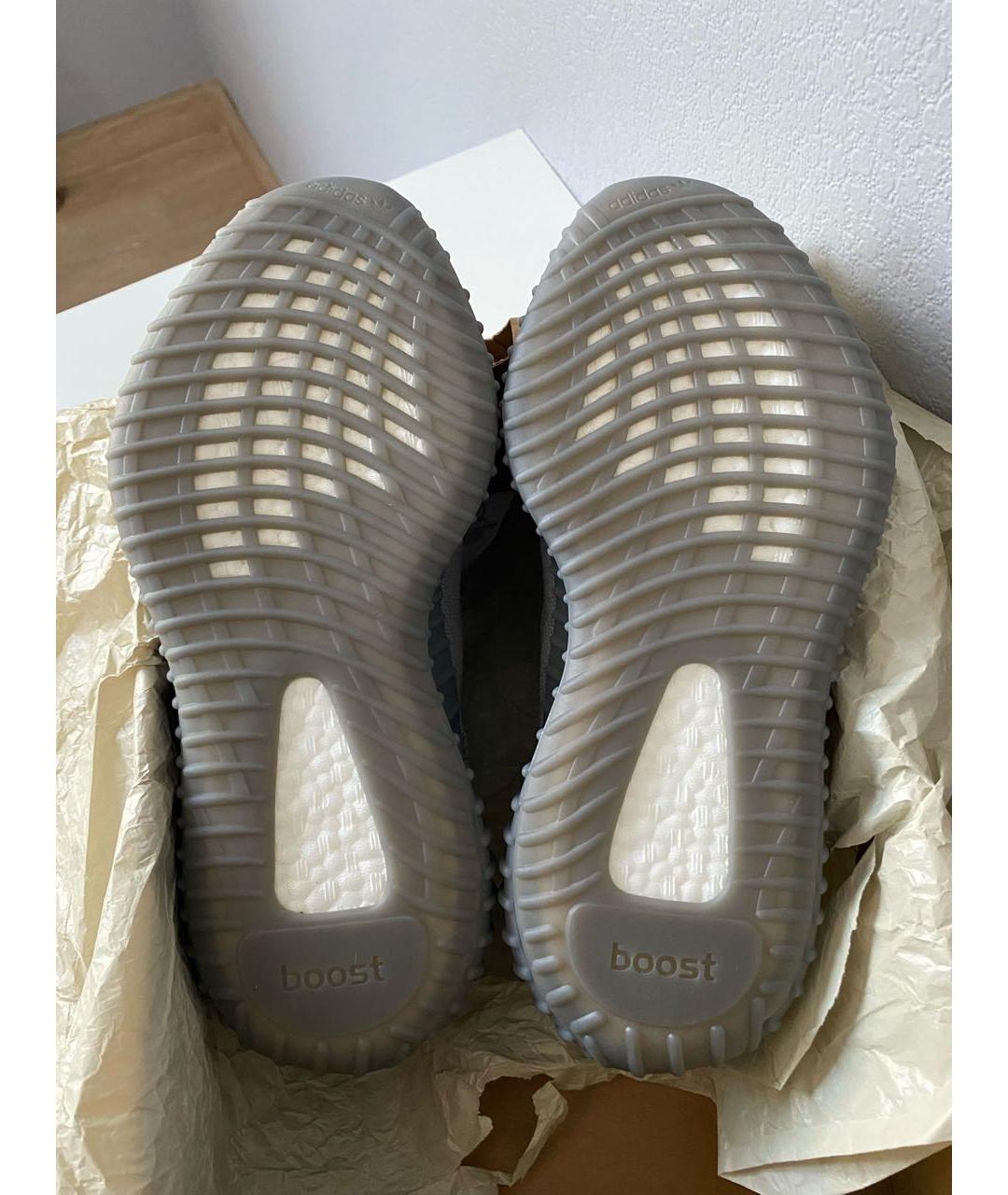 ADIDAS YEEZY Серые текстильные низкие кроссовки / кеды, фото 6