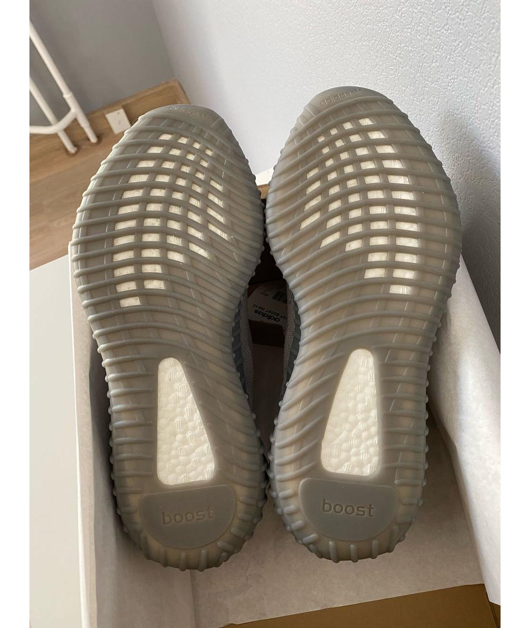ADIDAS YEEZY Серые текстильные низкие кроссовки / кеды, фото 4