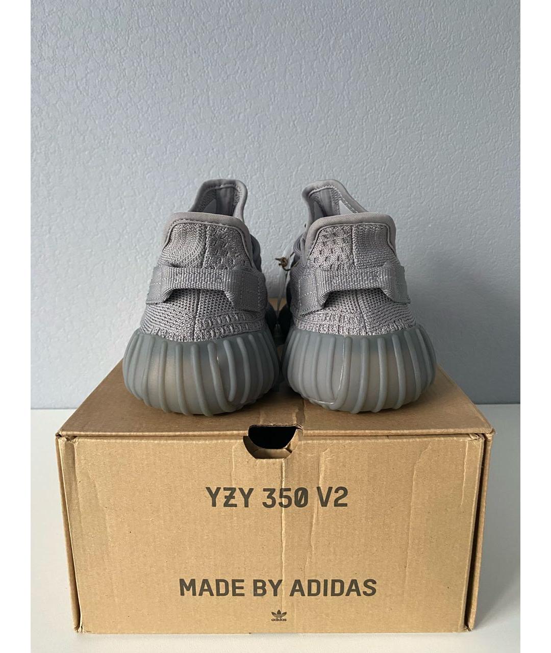 ADIDAS YEEZY Серые текстильные низкие кроссовки / кеды, фото 5