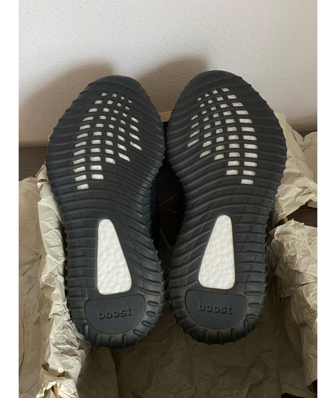 ADIDAS YEEZY Черные текстильные низкие кроссовки / кеды, фото 5