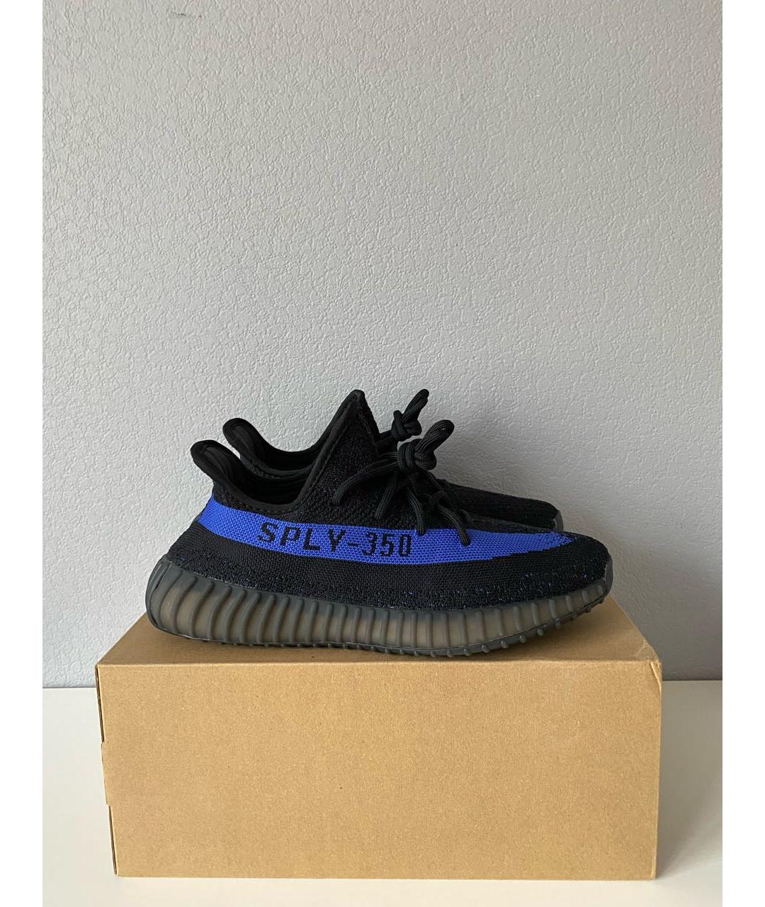 ADIDAS YEEZY Черные текстильные низкие кроссовки / кеды, фото 4