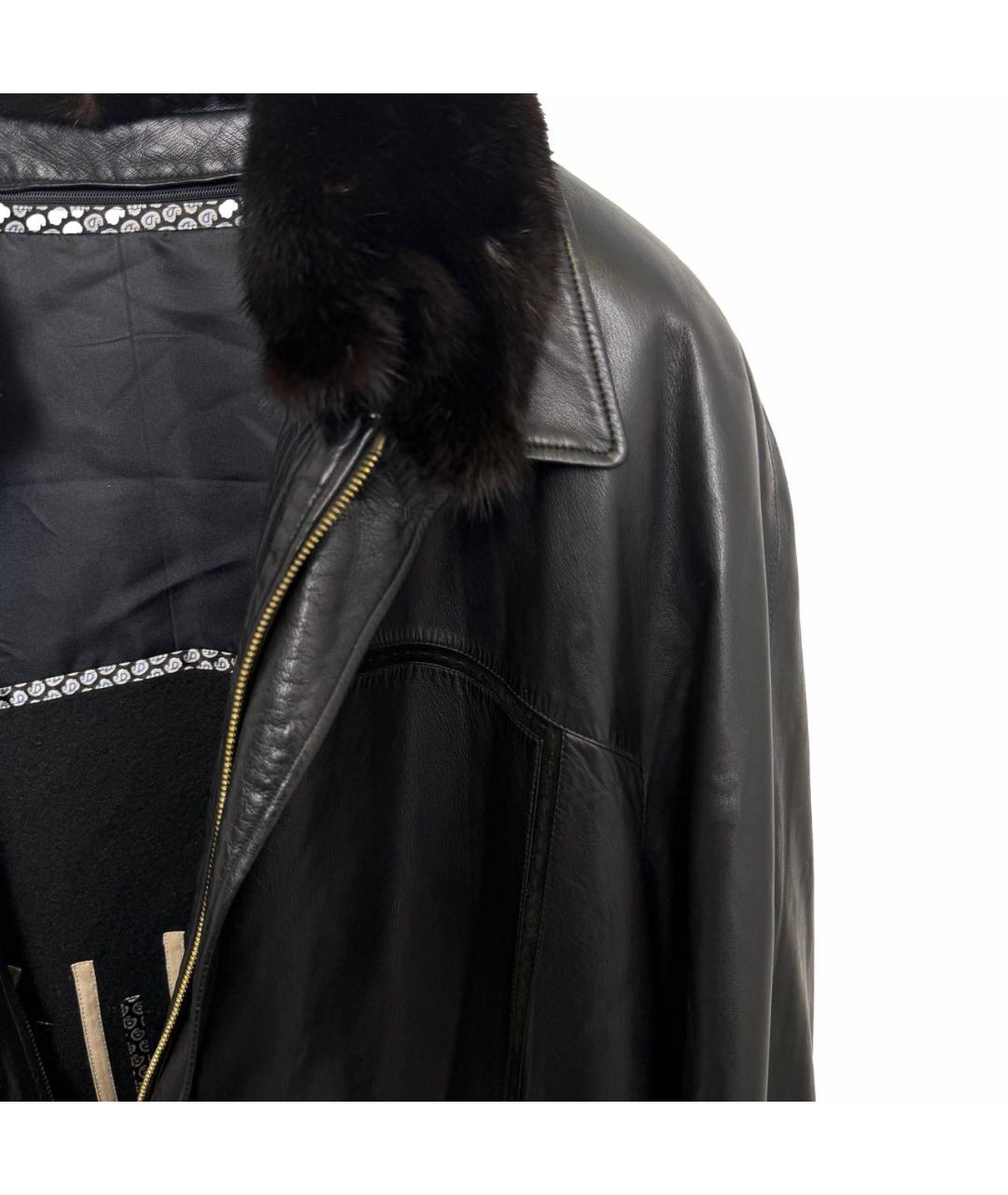 ZILLI Черная кожаная куртка, фото 2