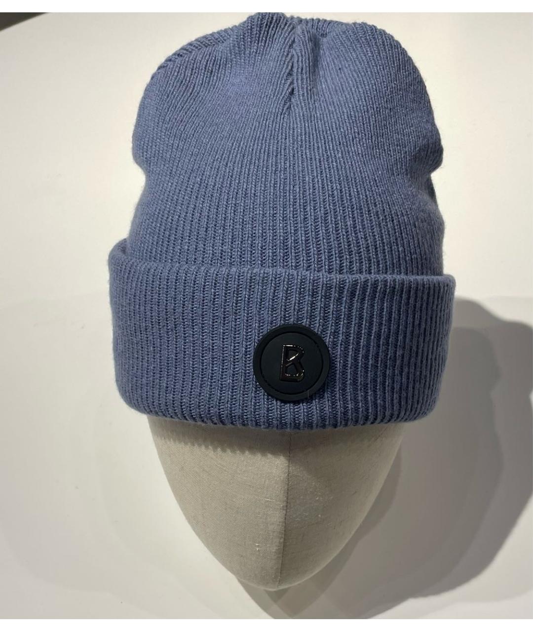 BOGNER Синяя шерстяная шапка, фото 5