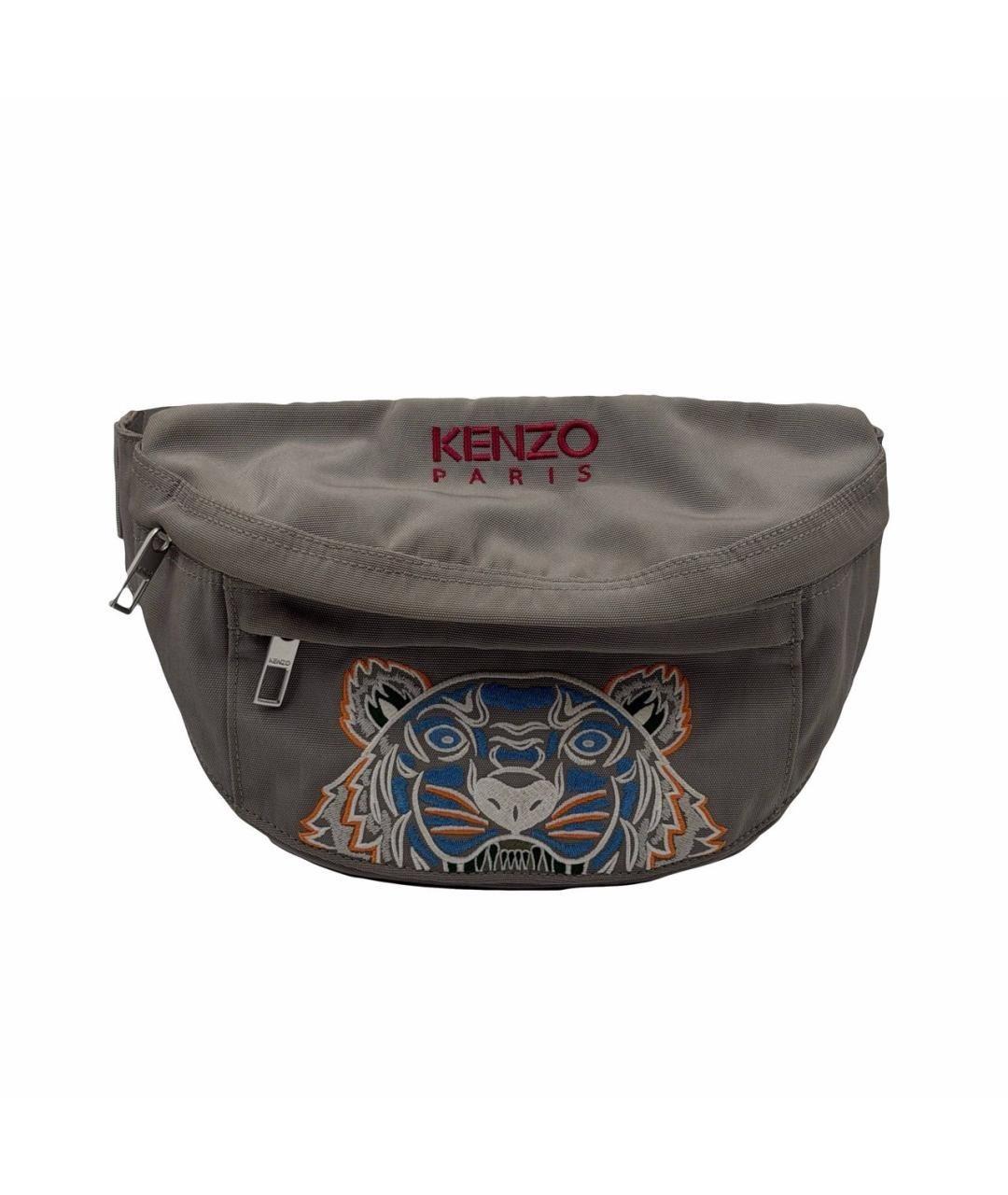 KENZO Хаки тканевая барсетка, фото 1