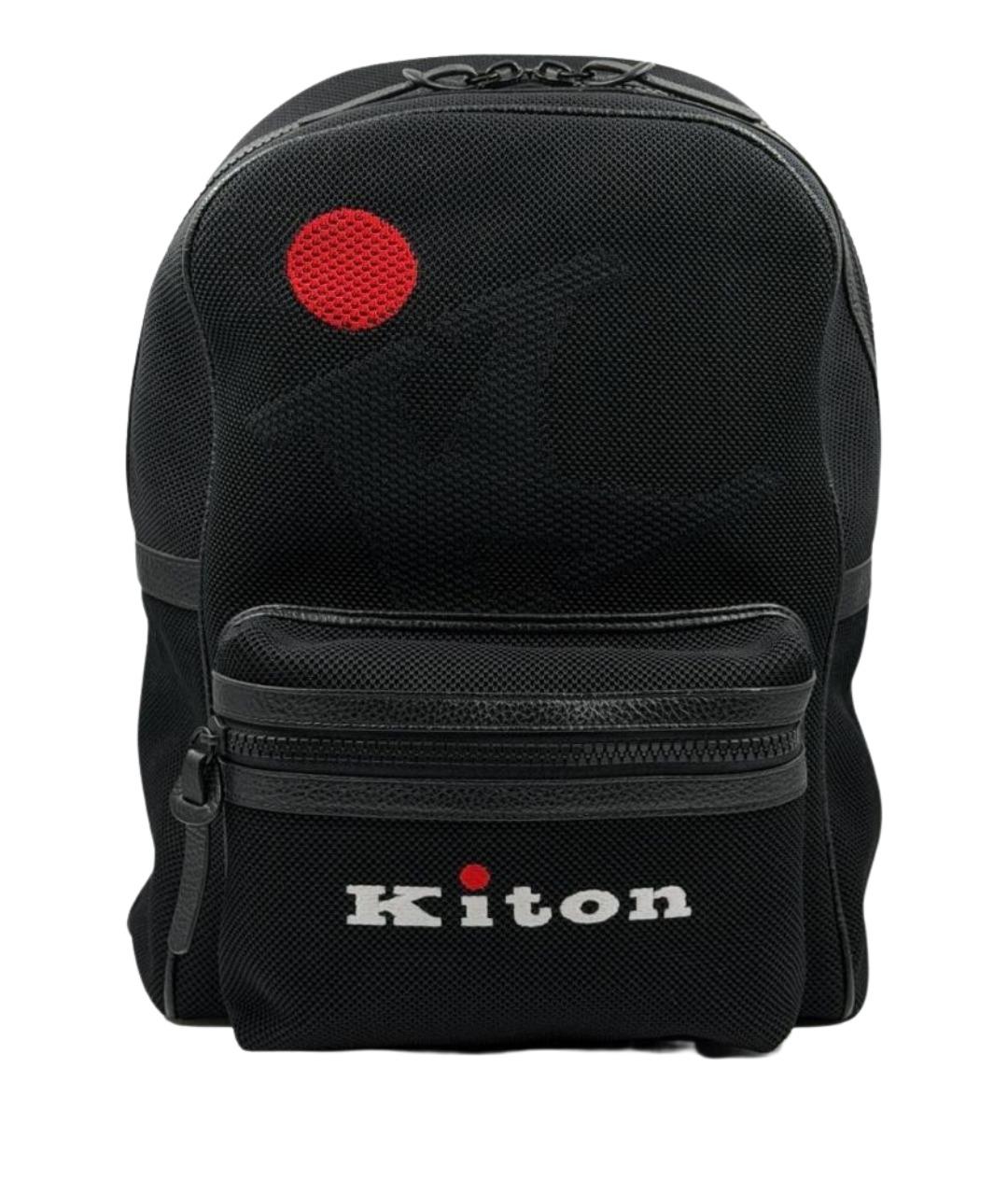 KITON Черный тканевый рюкзак, фото 1