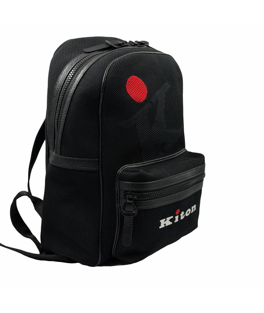 KITON Черный тканевый рюкзак, фото 2