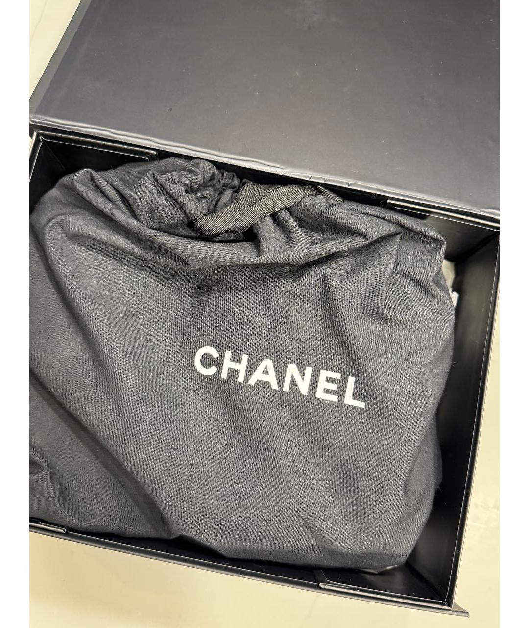 CHANEL Черный твидовый рюкзак, фото 6