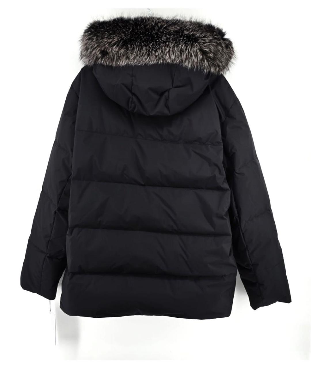 YVES SALOMON Черный полиэстеровый пуховик, фото 3