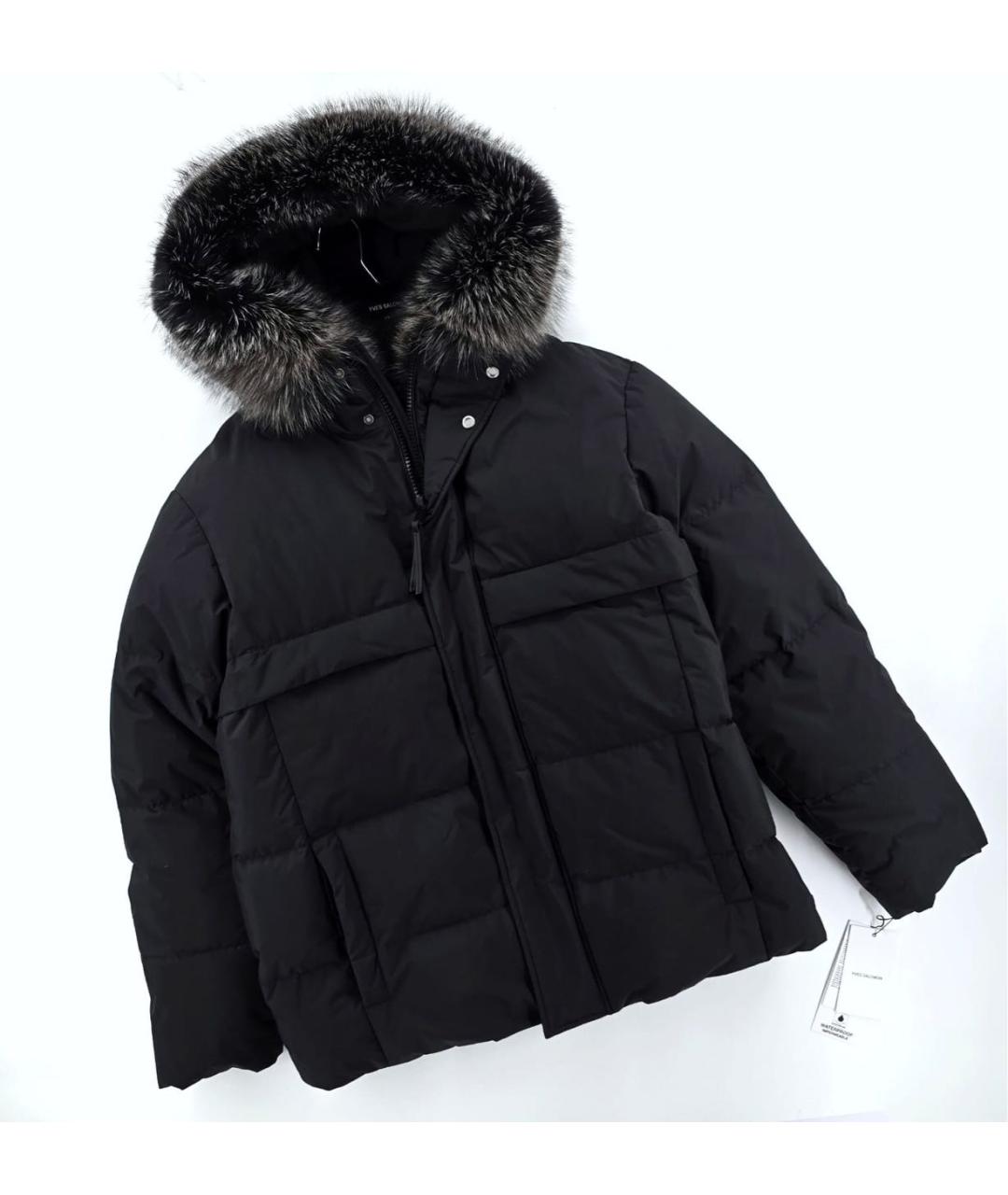 YVES SALOMON Черный полиэстеровый пуховик, фото 8