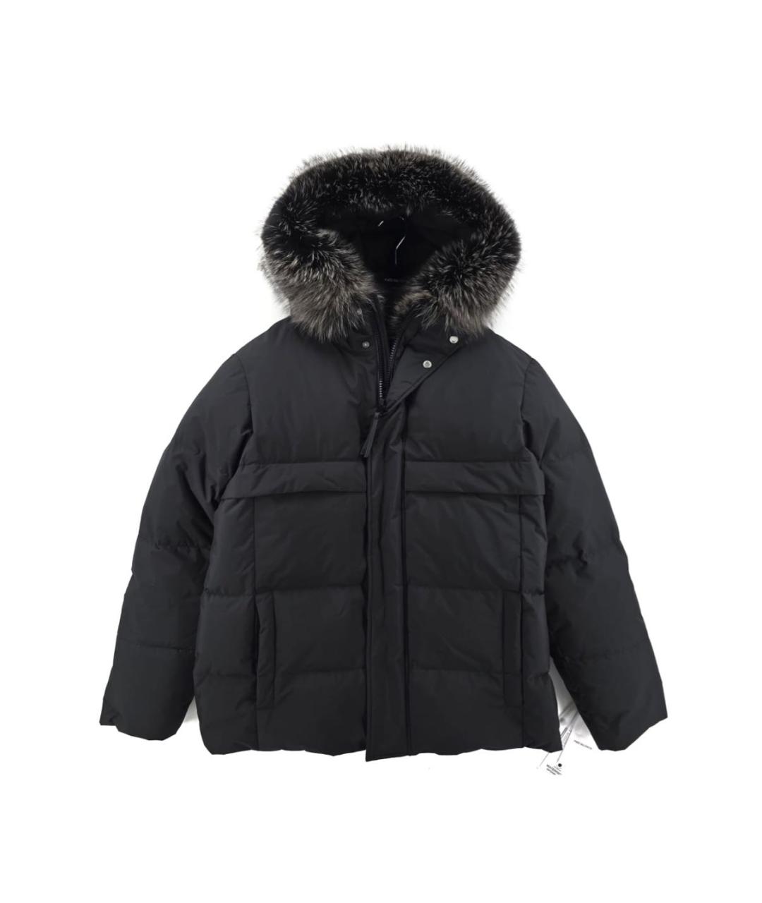 YVES SALOMON Черный полиэстеровый пуховик, фото 1