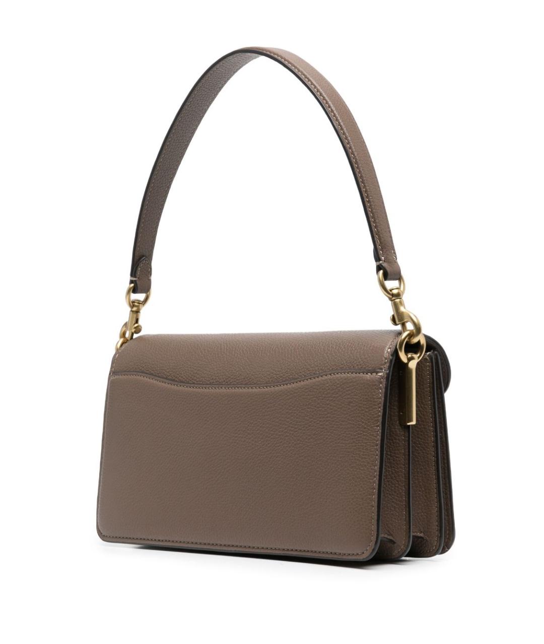 COACH Коричневая кожаная сумка через плечо, фото 2