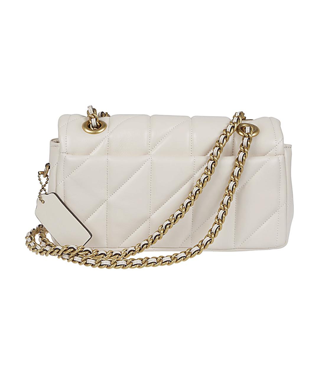 COACH Белая кожаная сумка через плечо, фото 3