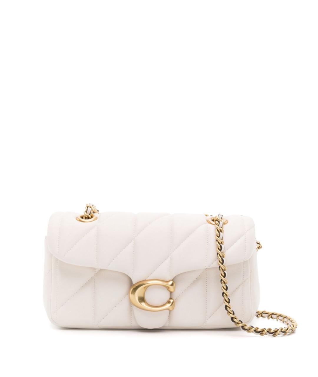 COACH Белая кожаная сумка через плечо, фото 7