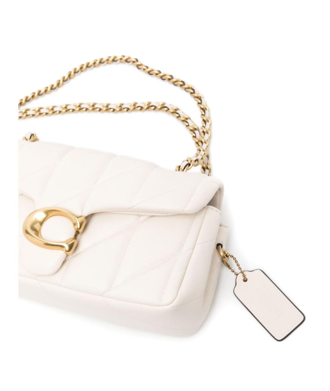 COACH Белая кожаная сумка через плечо, фото 6