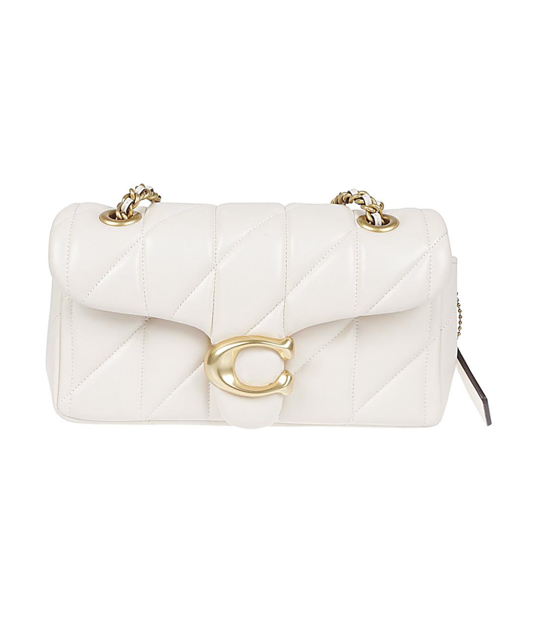 COACH Белая кожаная сумка через плечо, фото 1