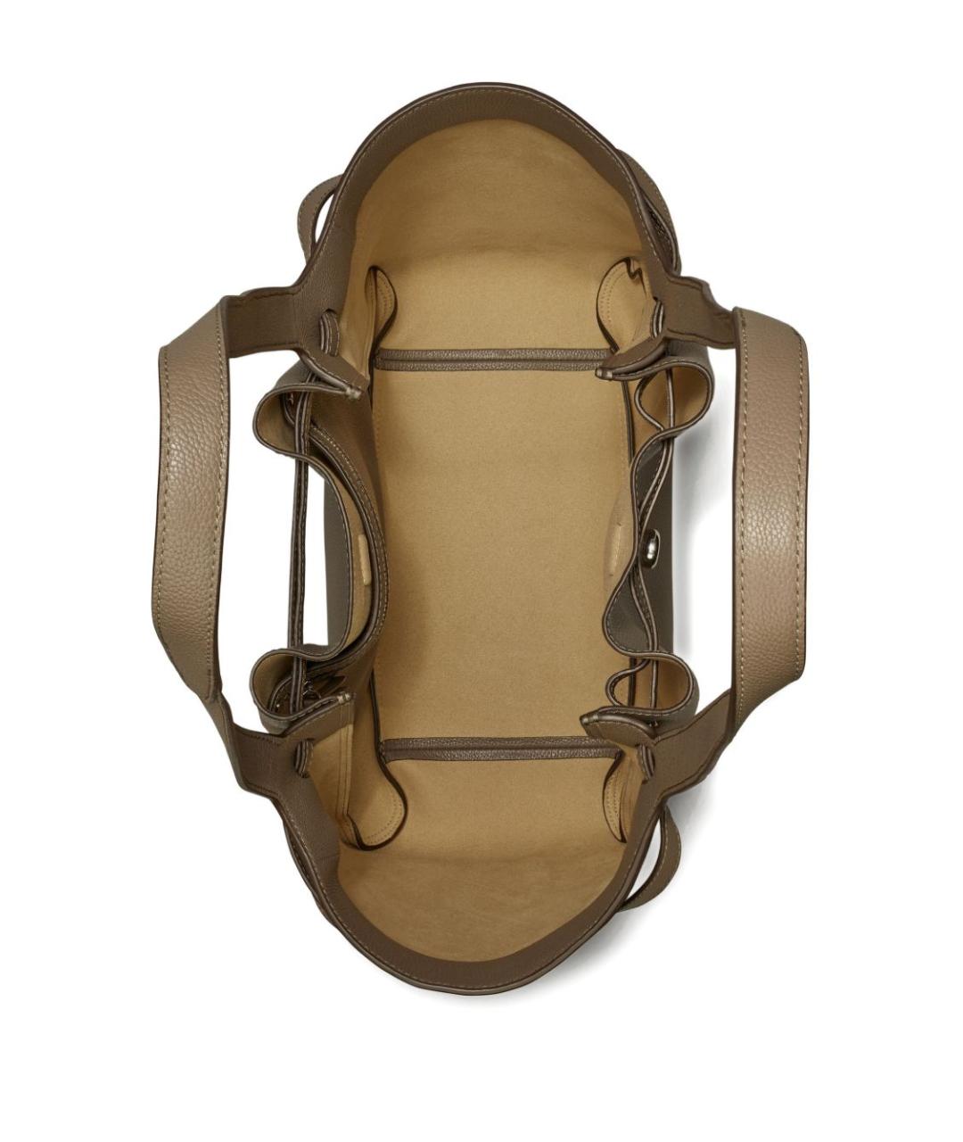 TORY BURCH Коричневая кожаная сумка тоут, фото 3