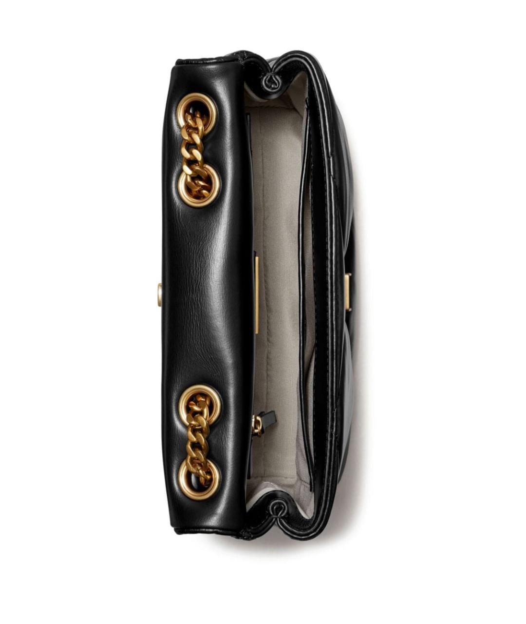 TORY BURCH Черная кожаная сумка через плечо, фото 2