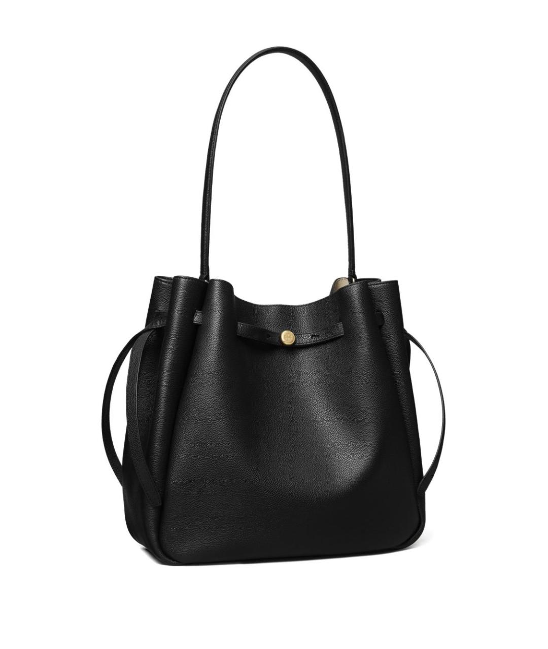 TORY BURCH Черная кожаная сумка тоут, фото 3