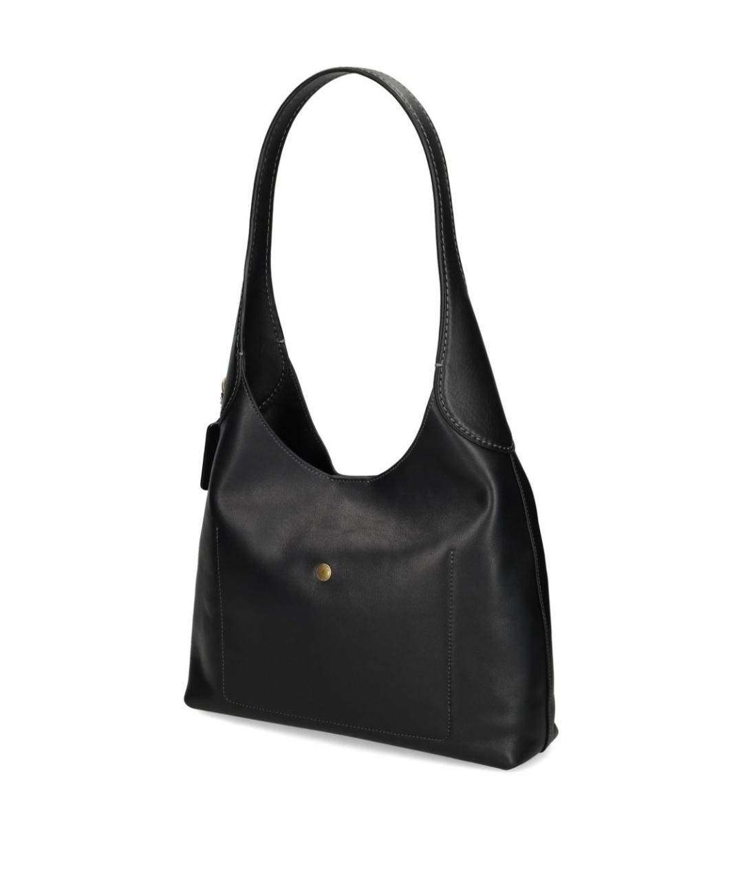 COACH Черная кожаная сумка через плечо, фото 2