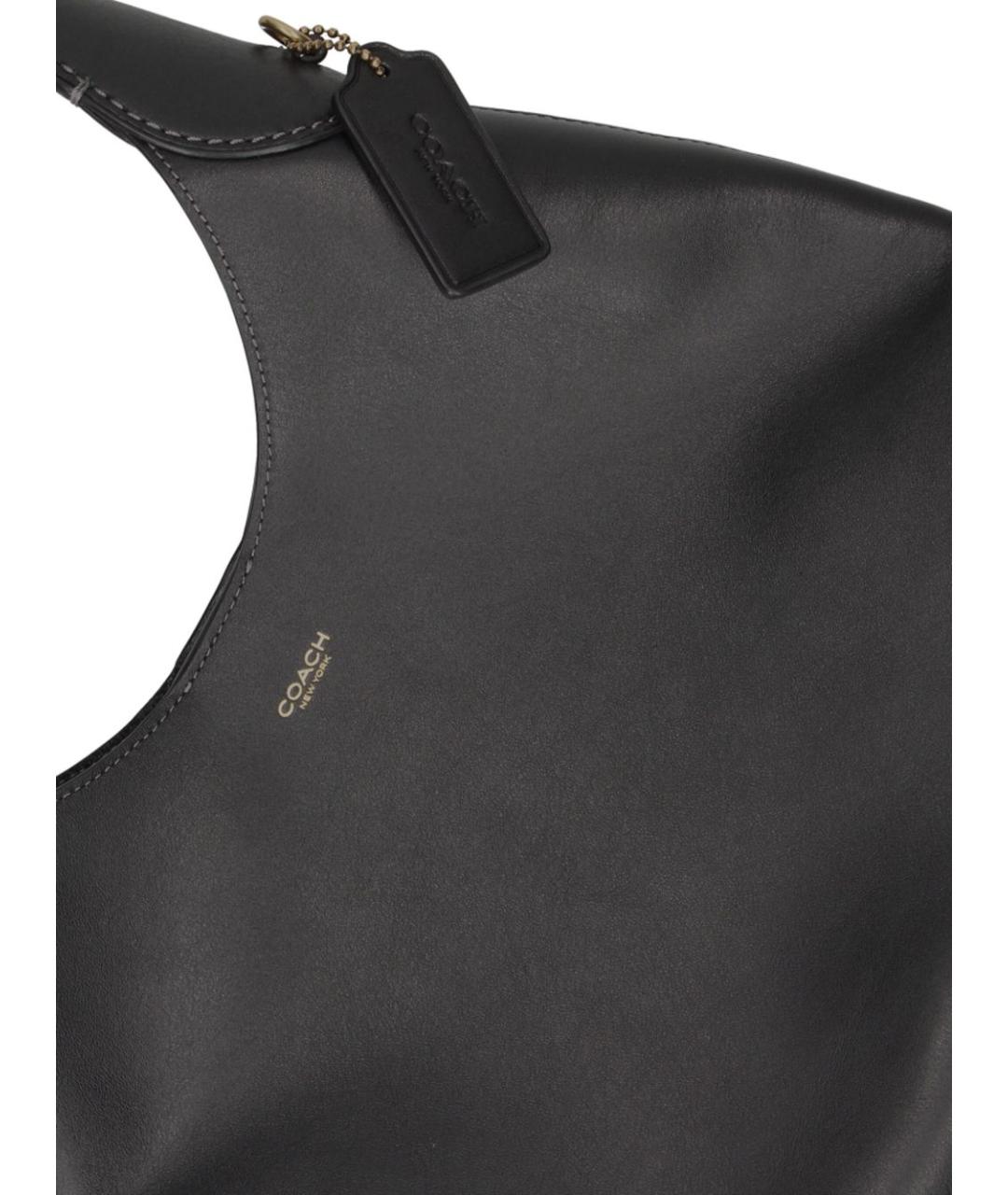 COACH Черная кожаная сумка через плечо, фото 3