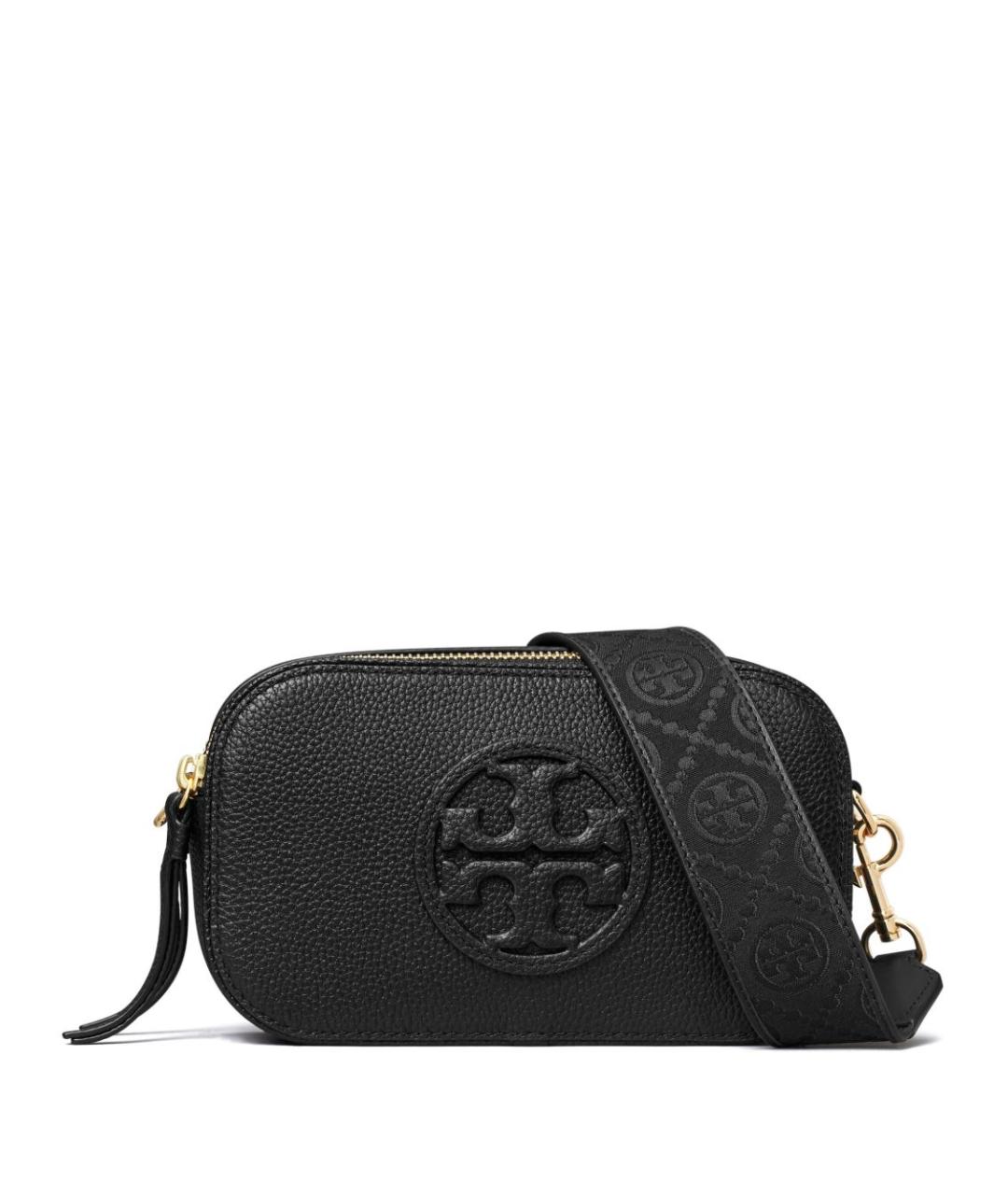 TORY BURCH Черная кожаная сумка через плечо, фото 1