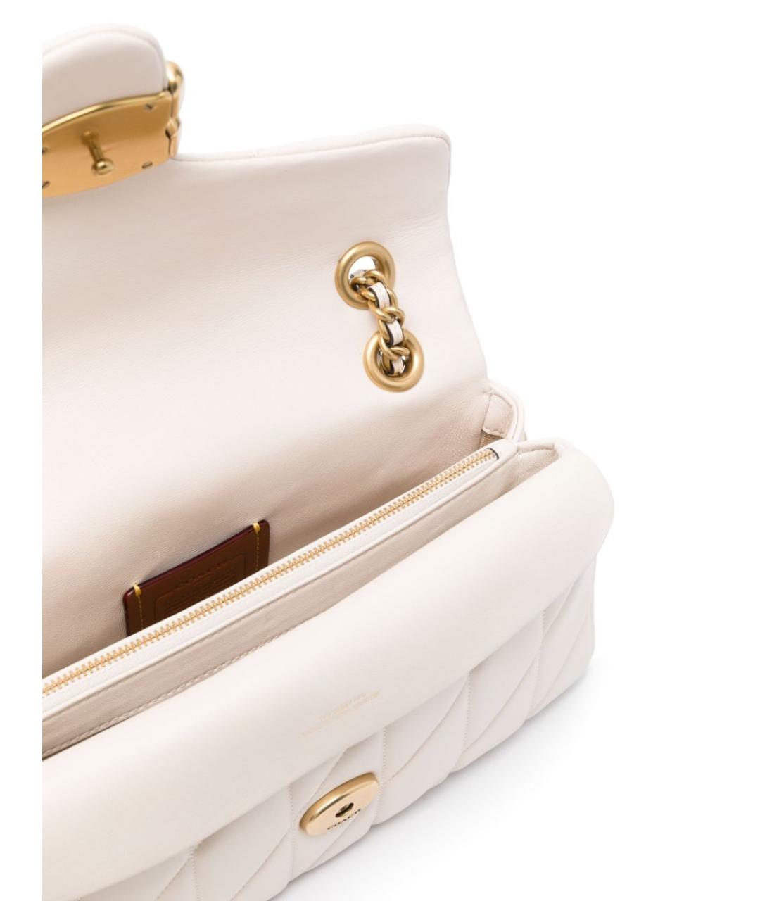 COACH Белая кожаная сумка через плечо, фото 2