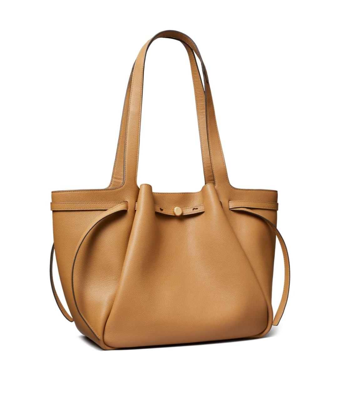 TORY BURCH Бежевая кожаная сумка тоут, фото 3