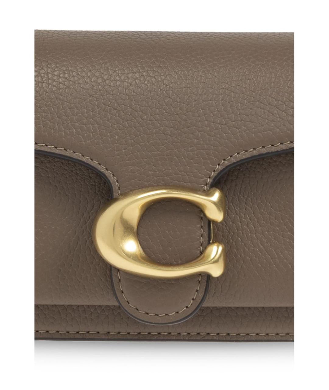 COACH Коричневая кожаная сумка через плечо, фото 2