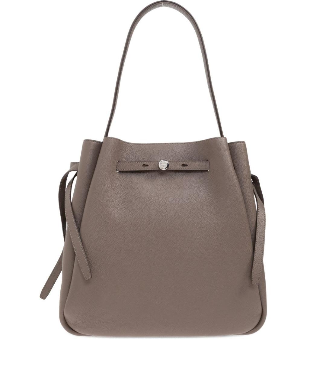 TORY BURCH Коричневая кожаная сумка тоут, фото 1