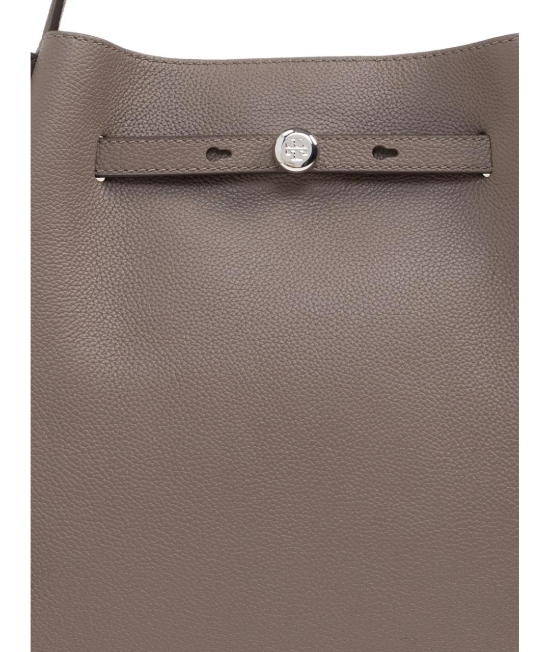 TORY BURCH Коричневая кожаная сумка тоут, фото 2