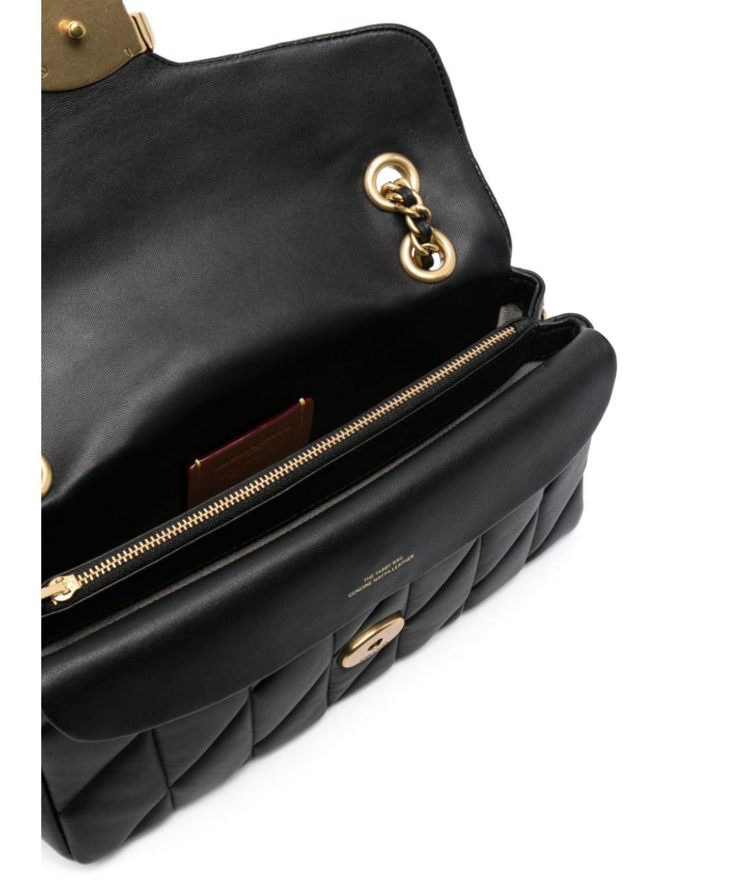 COACH Черная кожаная сумка через плечо, фото 4