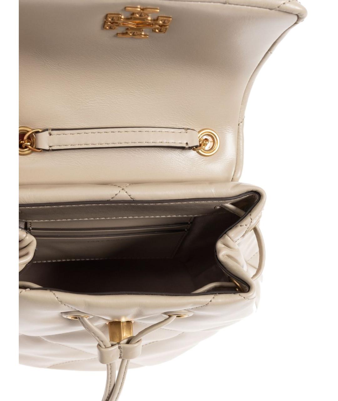 TORY BURCH Бежевый кожаный рюкзак, фото 2