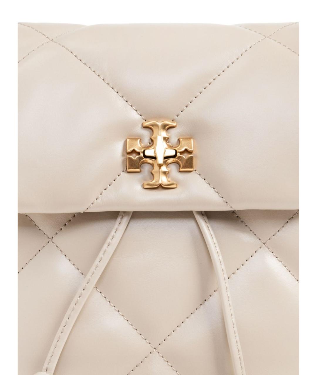 TORY BURCH Бежевый кожаный рюкзак, фото 5