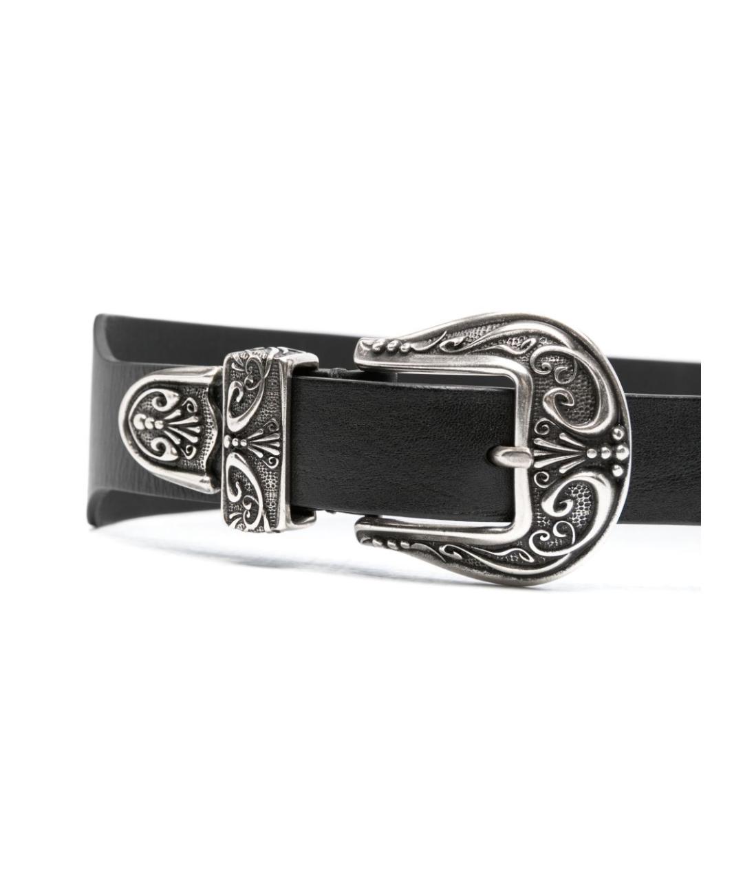GOLDEN GOOSE DELUXE BRAND Черный кожаный ремень, фото 2