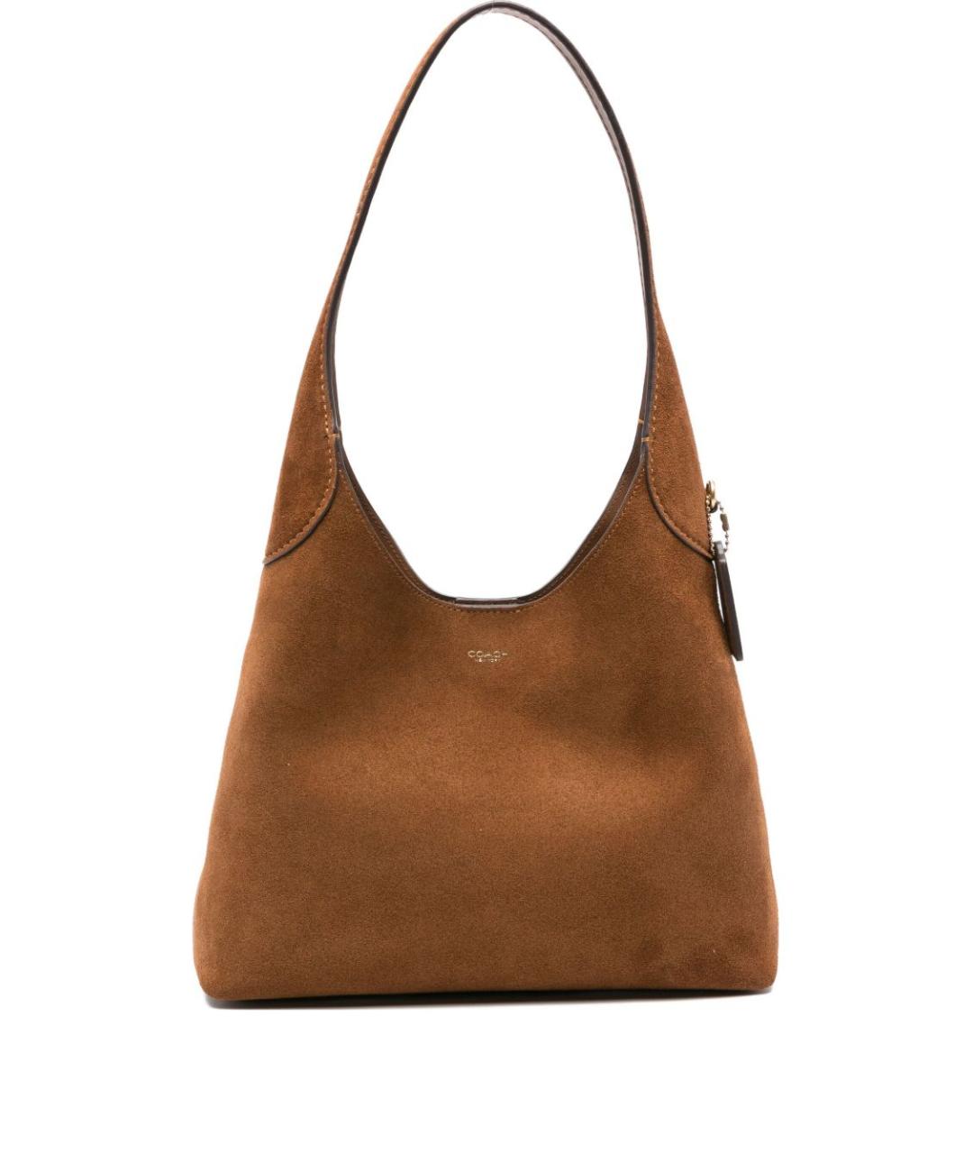COACH Коричневая замшевая сумка тоут, фото 1